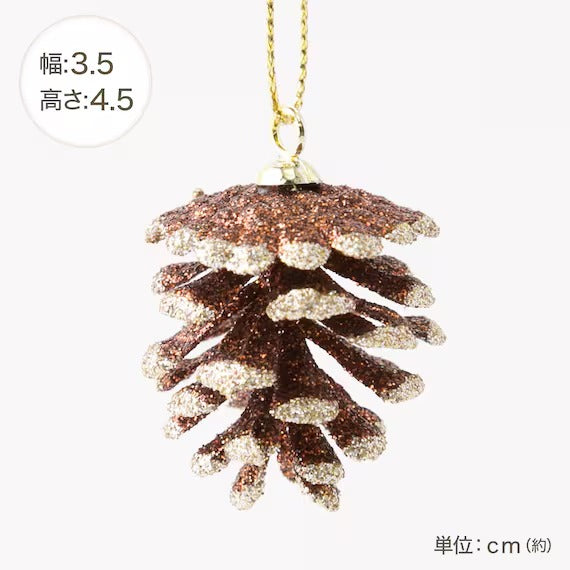 CHRISTMAS ORNAMENTS S/10 PINECONES N2KR