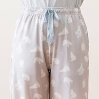 BỘ ĐỒ MẶC NHÀ HỌA TIẾT GẤU XANH XÁM L